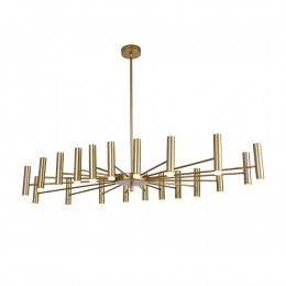 PENDENTE VINTE DOURADO E BRANCO (D)120CM (L)60CM (A)15CM 20X3W 3000K 4200LM - JJ013G