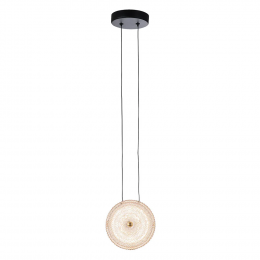 PENDENTE DENDÊ PRETO / DOURADO E FOSCO (C)15CM (L)6CM (A)15CM 1X13W 2400K 1040L - JJ016