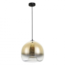 PENDENTE SPECULO PRETO E DOURADO (D)30CM (A)27.5CM 1XE27 40W - JO001G