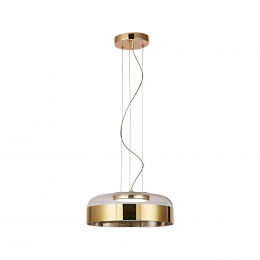 PENDENTE OTTO DOURADO E TRANSPARENTE (D)31.5CM (A)11CM 1X15W 3000K 750LM - JO007G