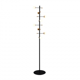 COLUNA FUXICO PRETO / DOURADO E BRANCO (D)30CM (A)60CM 8X3W 3000K 1200LM - JU003