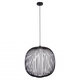 PENDENTE ARAL PRETO (D)53CM (A)55CM 2X4W 3000K 900LM - KE006B
