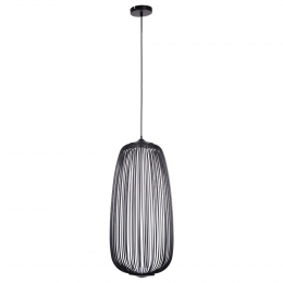 PENDENTE ARAL PRETO (D)33CM (A)70CM 2X4W 3000K 900LM - KE007B