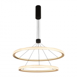 PENDENTE MERIDIANO PRETO E DOURADO (D)80 + 60CM (A)3.5CM 1X125W 3000K 4200LM LED
