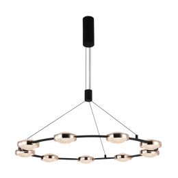 PENDENTE BEEP PRETO E DOURADO (D)90CM (C)0CM (L)0CM (A)6CM 6X7,5W 3000K 4200LM