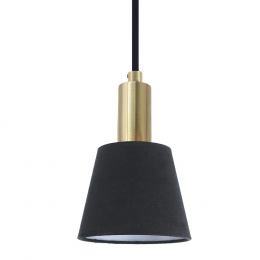 PENDENTE PIPE DOURADO E PRETO (D)12CM (A)19.5CM 1XE14 40W - ME001