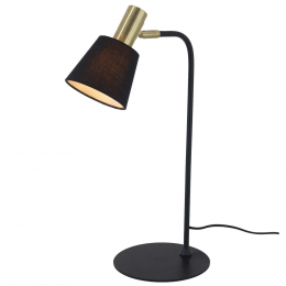 ABAJUR PIPE DOURADO E PRETO (D)12CM (A)49.5CM 1XE14 40W - ME002