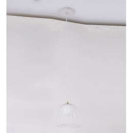 PENDENTE LAMP D 38CM X 33CM 1XG9 127V / 220V BRANCO - ML004W