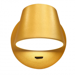 ARANDELA MEERA DOURADO E BRANCO (D)12CM (A)12CM 1X6W 3000K 240LM - ARANDELA MEERA DOURADO E BRANCO (D)12CM (A)12CM 1X6W 3000K 240LM