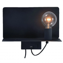 ARANDELA ÉLE PRETO (C)35CM (L)19.5CM (A)26CM 1XE27 40W - ML008B
