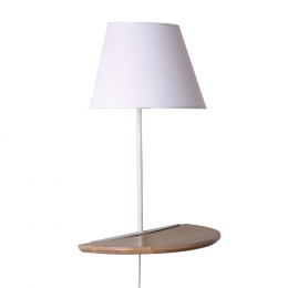 ARANDELA LÊRA BRANCO E MARROM (C)36CM (L)18CM (A)46CM 1XE14 40W - ML010W