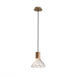 PENDENTE ORO DOURADO E MARROM (D)19CM (A)19.5CM 1XGU10 10W - ML012
