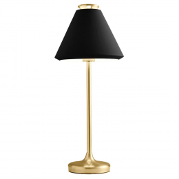 ABAJUR PICCOLO PRETO E DOURADO (D)23CM (A)58CM 1X40W E27