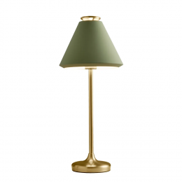 ABAJUR PICCOLO VERDE E DOURADO (D)23CM (A)58CM 1X40W E27