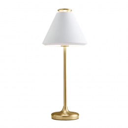 ABAJUR PICCOLO BRANCO E DOURADO (D)23CM (A)58CM 1X40W E27