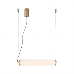 PENDENTE LAMPE BRONZE E TRANSPARENTE (C)65CM (L)7.35CM (A)7.35CM 1X23W 3000K 1150LM - HC001S