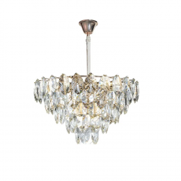 PENDENTE FOGLIA DOURADO E TRANSPARENTE (D)60CM (A)38CM 16XE14 640W - OC003