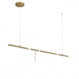 PENDENTE MANTRA DOURADO (C)140CM (A)30CM 1X40W 2700K 3000LM - OC012