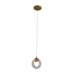 PENDENTE OGGI DOURADO (D)15CM 2X3W 2700K 450LM - OC014