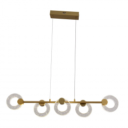 PENDENTE OGGI DOURADO (C)101CM (L)15CM (A)38CM 10X3W 2700K 2250LM - OC015