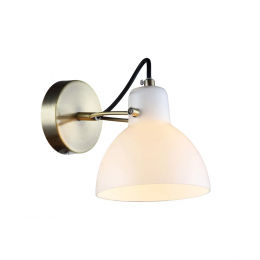 ARANDELA BAR DOURADO E BRANCO (C)14CM (L)22CM (A)17CM 1XG9 40W - OP058B