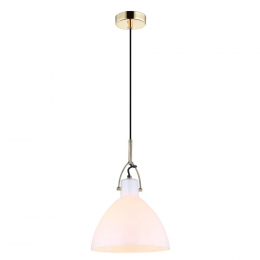 PENDENTE BAR D 25CM X 36.2CM 1XE27 127V / 220V DOURADO E BRANCO - OP059B