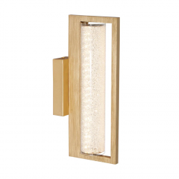 ARANDELA GLITTER DOURADO E TRANSPARENTE (C)35CM (L)12CM (A)17.5CM 1X8W 3000 - HC008