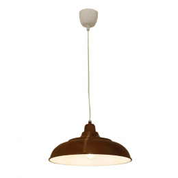 PENDENTE KANPUR D 38CM X 12CM 1XE27 127V / 220V MARROM E BRANCO - PEI0009MA