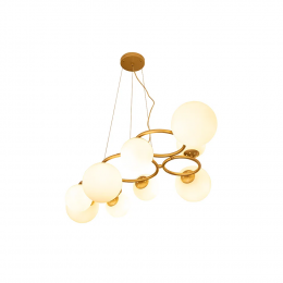 PENDENTE OXALA DOURADO E BRANCO (C)110CM (L)86CM (A)39CM 9XG9 225W
