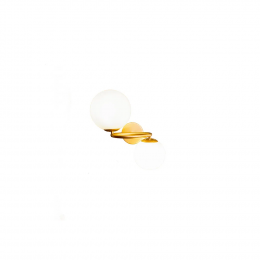 ARANDELA OXALA DOURADO E BRANCO (C)33.5CM (L)26CM (A)39CM 2XG9 50W