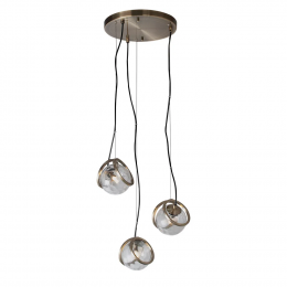 PENDENTE TAHI DOURADO E TRANSPARENTE (D)38CM (A)15CM 3XG9 75W - RE014L