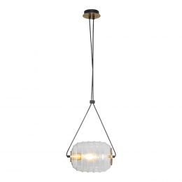 PENDENTE LAMPARINA DOURADO E TRANSPARENTE (C)31.5CM (L)20.3CM (A)20.3CM 1XE - HC013