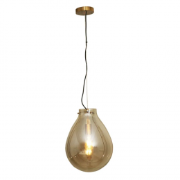 PENDENTE CAJU BRONZE E CONHAQUE (D)40CM (A)52CM 1XE27 40W - RZ001L