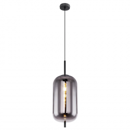 PENDENTE TRES PRETO E FUME (D)22CM (A)59.5CM 1XE27 40W - HC014