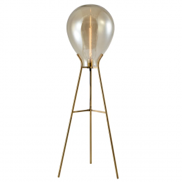 COLUNA CAJU BRONZE E CONHAQUE (D)30CM (A)154CM 1XE27 40W - RZ004G