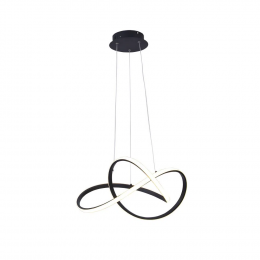 PENDENTE FLUIRE PRETO (C)58CM (L)55CM (A)24CM 1X30W 3000K 1500LM - SB001B