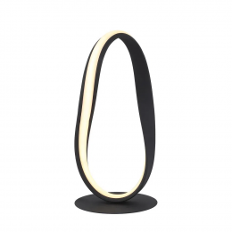 ABAJUR FLOW PRETO (D)18CM (A)38CM 1X12W 3000K 600LM - SB006