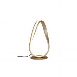 ABAJUR FLOW DOURADO E BRANCO (D)18CM (A)38CM 1X12W 3000K 600LM - SB006G