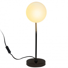 ABAJUR VIVA CROMO NEGRO E BRANCO (D)17CM (A)49CM 1XE27 BOLINHA 5W - SQ007B