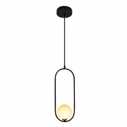 PENDENTE GUDE PRETO (D)17CM (A)47CM 5X5W G9
