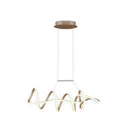 PENDENTE ZIG DOURADO (C)84CM (L)22CM (A)21CM 1X35W 3000K 1800LM - TP003G