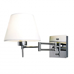 ARANDELA LETTURA CROMADO E BRANCO (C)12.5CM (L)13CM (A)13CM 1XE27 40W - VT2070