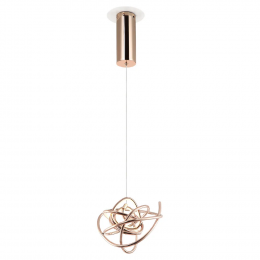 PENDENTE NINHO DOURADO E BRANCO (D)23CM 1X12W 3000K 960LM - WD017S