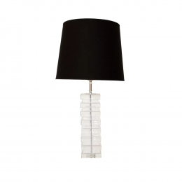 BASE PARA ABAJUR CLASSIC CROMADO E TRANSPARENTE (C)12CM (L)12CM (A)50CM 1XE27 40W - XL8204