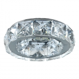 SPOT DE EMBUTIR SHINE CROMADO E TRANSPARENTE (D)10CM (A)3CM 1XGU10 50W - YD101