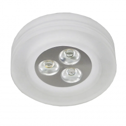 SPOT DE EMBUTIR GLOW D 9CM X 5CM 3 X LED 1W 127V / 220V ACETINADO E TRANSP - YD227RC