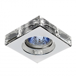 SPOT DE EMBUTIR SHINE 10CM X 10CM X 5.5CM 1XGU10 127V / 220V CROMADO E TRANSP - YD630A