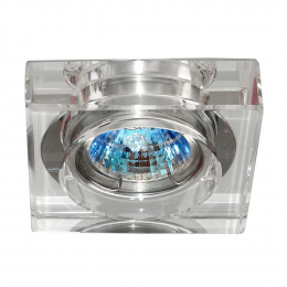 SPOT DE EMBUTIR SHINE CROMADO E TRANSPARENTE (C)10CM (L)10CM (A)3CM 1XGU10 50W - YD631A