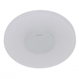 ARANDELA METAL E VIDRO D 26CM X 5,5CM 1 X LED 6,6W 127V / 220V BRANCO E PR - ZU004