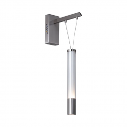 ARANDELA ÁGUA NICKEL E TRANSPARENTE E BRANCO (C)7CM (L)23CM (A)54CM 1X7W 30 - RE016